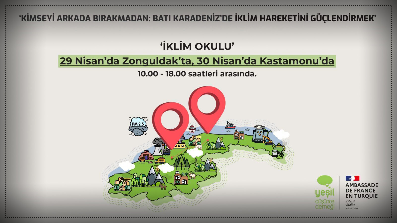 Yeşil Düşünce Derneği’nden Batı Karadeniz’de İklim Okulu