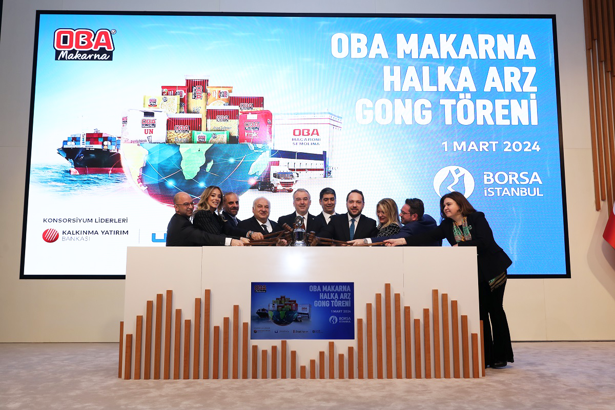 Borsa İstanbul’da gong Oba Makarnacılık Sanayi ve Ticaret A.Ş. için çaldı