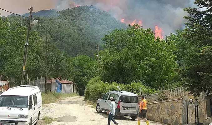 Muğla’da başlayan orman yangını Denizli’ye sıçradı