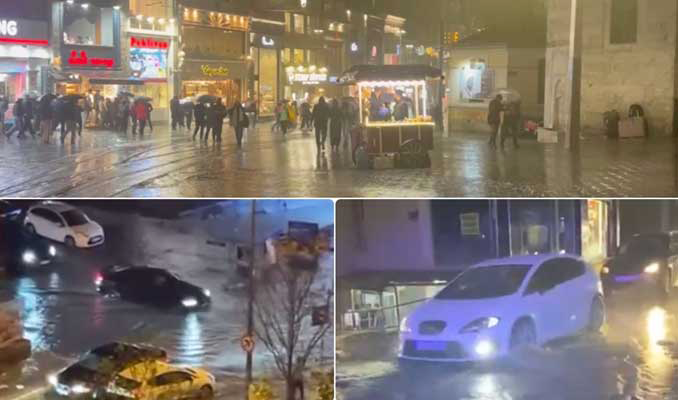 İstanbul’da sağanak hayatı olumsuz etkiledi