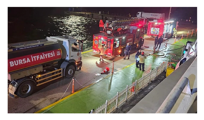 BUDO feribotunda yangın paniği: Yolcular tahliye edildi