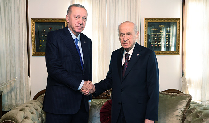 Cumhurbaşkanı Erdoğan, Bahçeli ile bir araya geldi