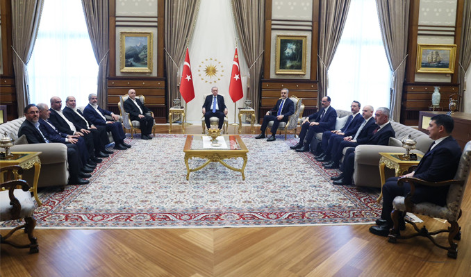 Cumhurbaşkanı Erdoğan, Hamas heyetiyle görüştü