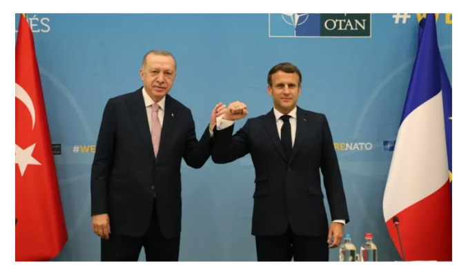 Cumhurbaşkanı Erdoğan, Macron ile görüştü
