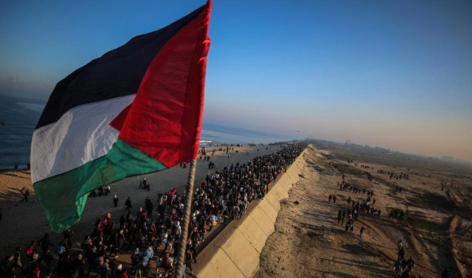 DSÖ genel merkezi önüne Filistin bayrağı çekilecek